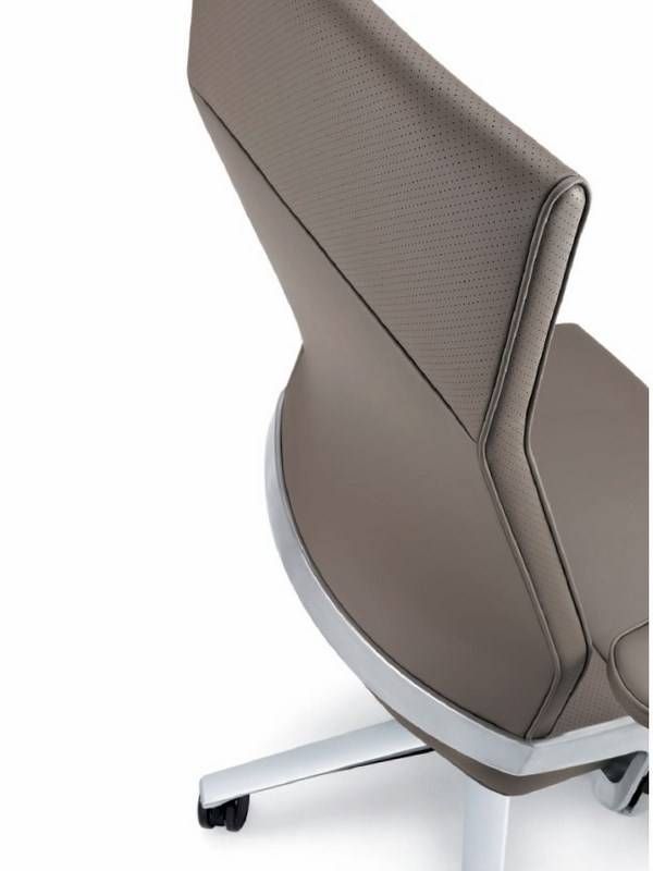 Fauteuil Lacinta - Siège ergonomique de Bureaux - cuir gris