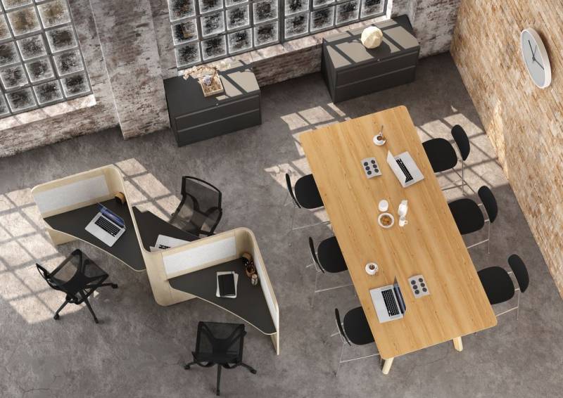 Bureau modulable pour coworking SoloSCAPE de CONNECTION