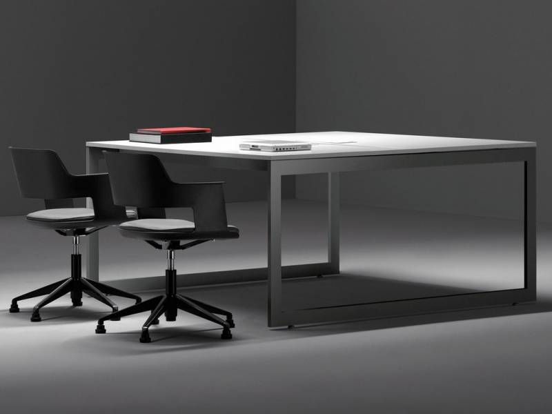 Mobilier de Bureau - Collection V30 par Forma 5 - Bureau en mélaminé blanc