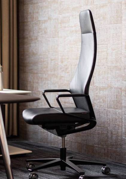 Fauteuil ergonomique de direction ZUCO, Signo en cuir noir, grand confort  à Aix en Provence