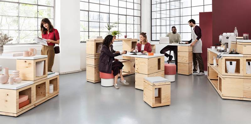 Pixel, Bene - Assises modulables et empilables pour de nouveaux concepts